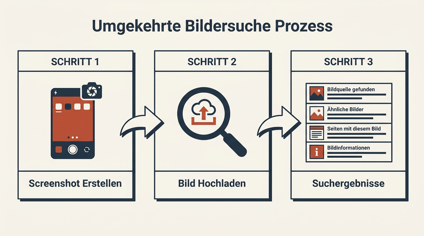 Schritt-für-Schritt-Anleitung zur Durchführung einer umgekehrten Bildersuche bei verdächtigen Dating-Profilen.