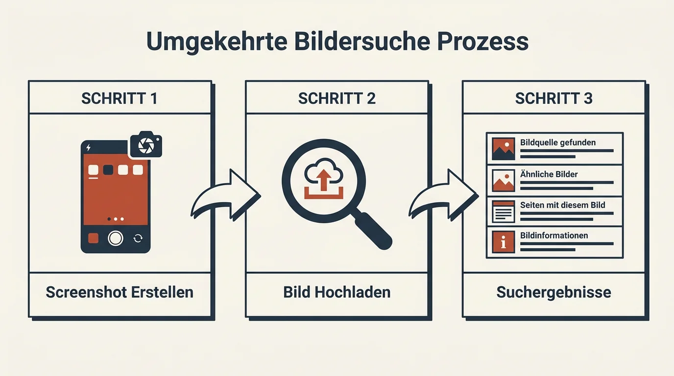 Schritt-für-Schritt-Anleitung zur Durchführung einer umgekehrten Bildersuche bei verdächtigen Dating-Profilen.
